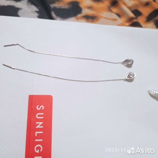 Серьги серебро 925