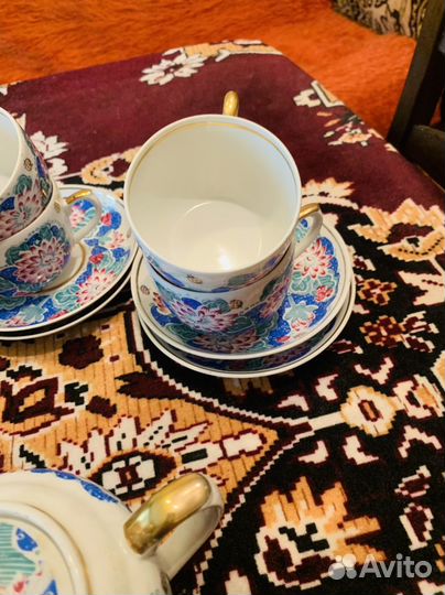 Чайный сервис вербилки георгины СССР 70 г