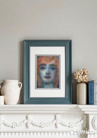 Портрет абстрактный акварельный