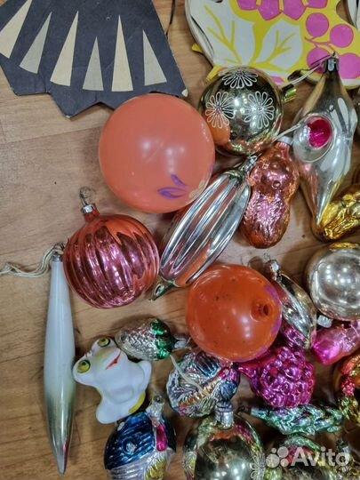 Лот ёлочных игрушек. СССР