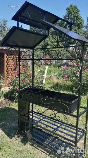 Мангал с крышей и печкой от производителя
