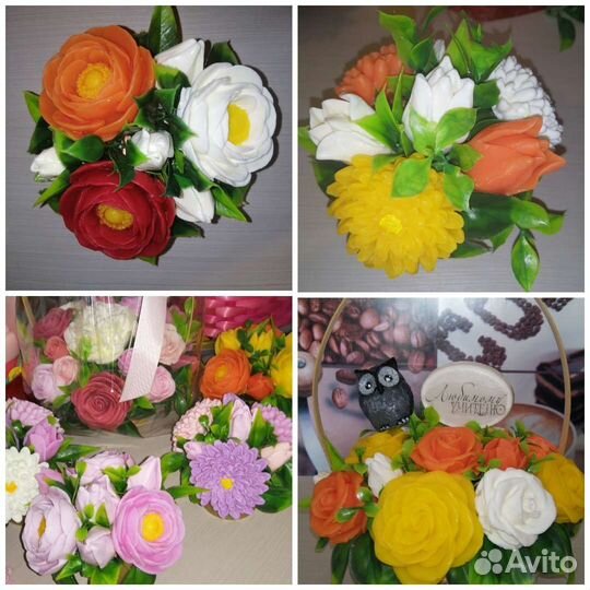 Букет цветов из мыла ручной работы