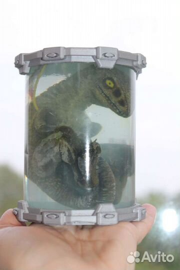 Диорама динозавр раптор в эпоксидной смоле