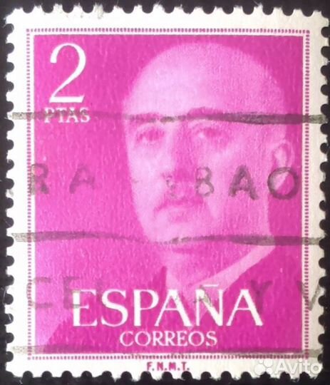 Набор испанских марок (стандарты), хх в, 5 шт