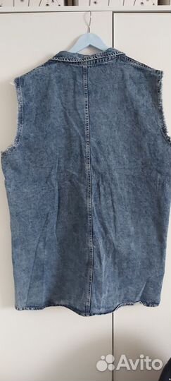 Бомбер,жилет джинсовыйбольшой размер