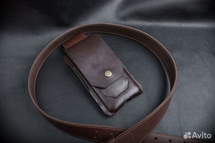 Кожаная поясная кобура для iPhone 13/14 pro Max