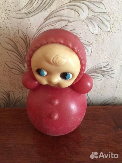 Мишка плюшевый Неваляшка 60-е годы СССР