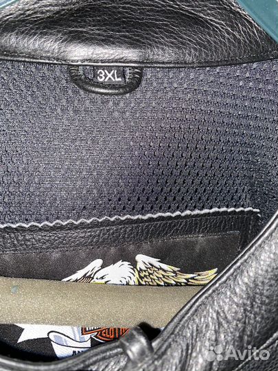 Мотокуртка кожаная мужская