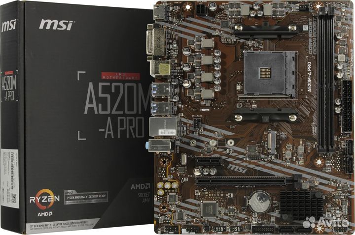 MSI A520M-A Pro / Ryzen 5 2400G / DDR4 8Gb
