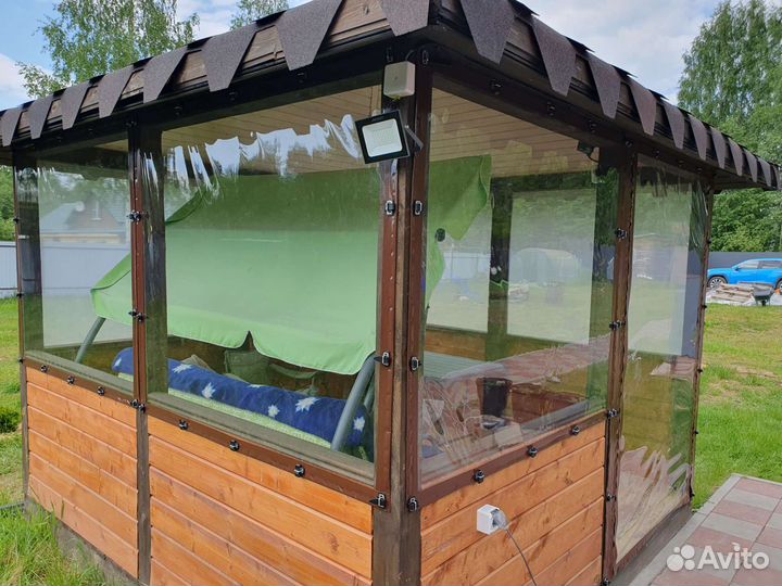 Мягкие окна на беседку и террасу