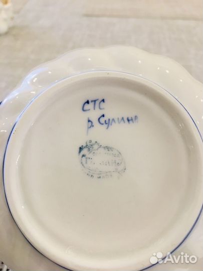 Фарфоровая посуда гжель авторская работа