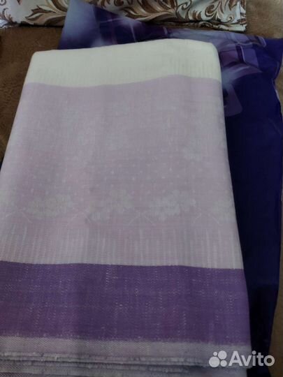 Лён жаккард покрывало - простынь и вафельное