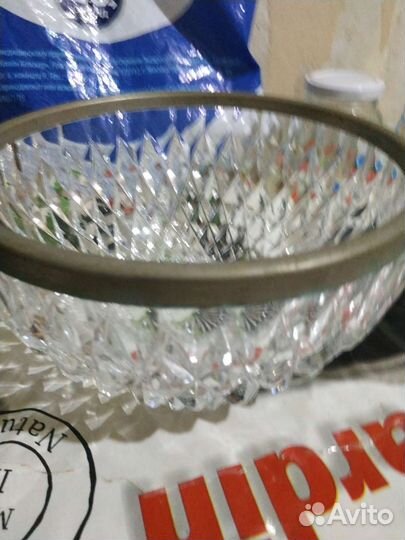 Ваза для фруктов СССР хрусталь