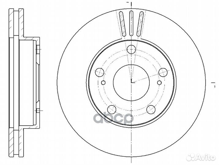 Диск тормозной вентилируемый G-brake GR-02081
