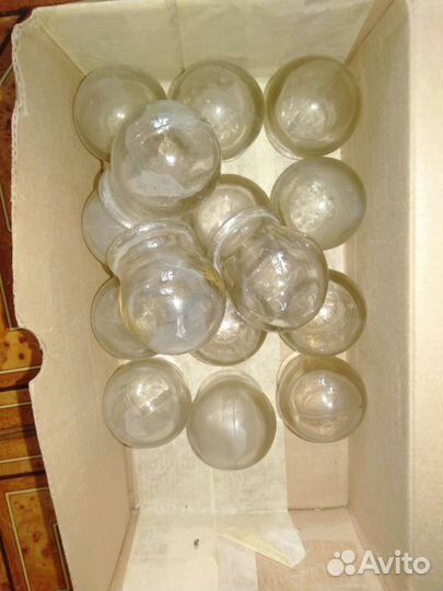 Банки стеклянные СССР для вакуумной терапии