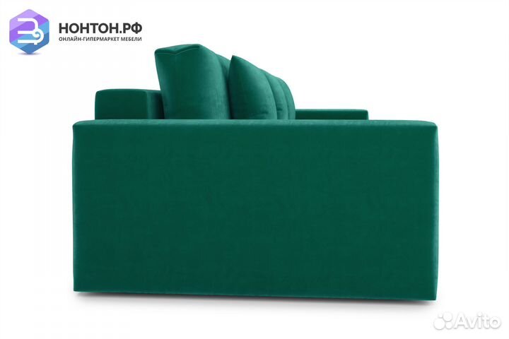 Диван тик-так Монарх 3-х местный изумрудный