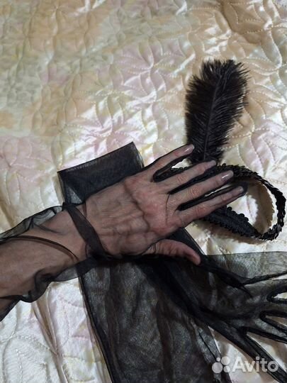 Перчатки и повязка на голову в стиле Гетсби