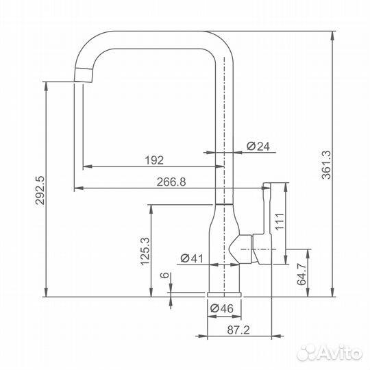 Смеситель для кухни Splenka S206.40, хром