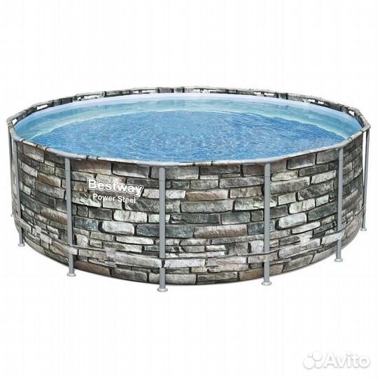 Бассейн каркасный круглый фильтр-насос, лестница