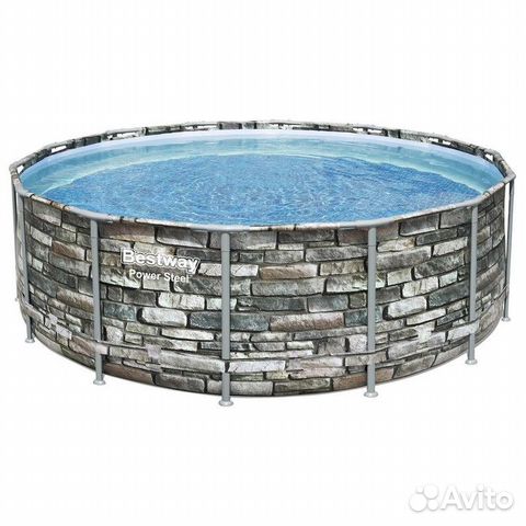 Бассейн каркасный круглый фильтр-насос, лестница