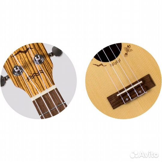 Укулеле концерт Flight DUC328 CEQ SP/ZEB