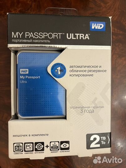 Внешний жесткий диск WD My Passport Ultra 2Tb