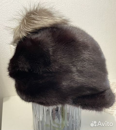 Шапка-берет норковая женская