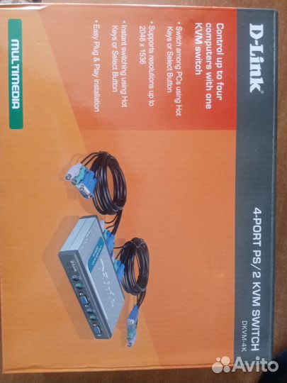 Переключатель D-Link dkvm-2K для компьютеров