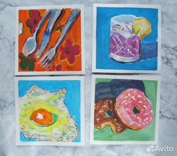 Маленькая картина натюрморт, интерьерная картина