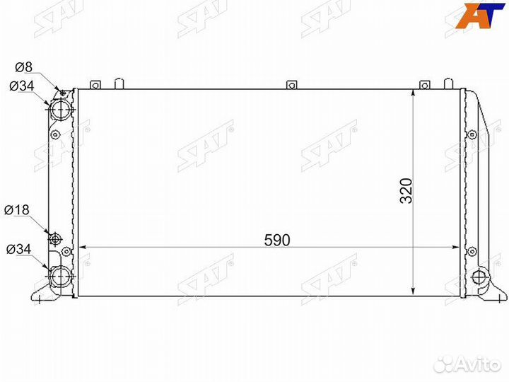 Радиатор Hyundai H100 93-03 / Porter 98-10