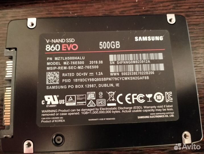 Ssd samsung 860 evo 500gb