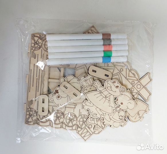 Развивающий деревянный конструктор Теремок