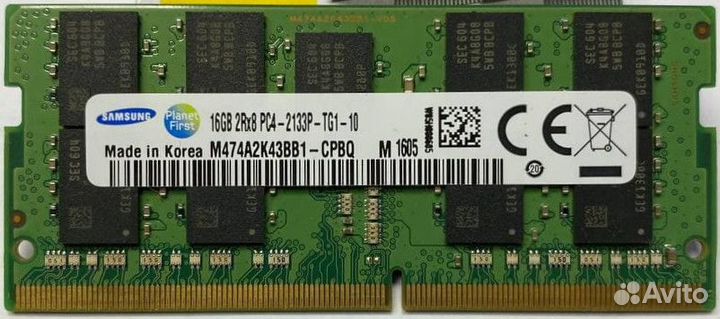 16Gb Samsung M474A2K43BB1-cpbq 2133 sodimm ECC