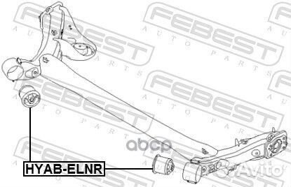 Сайленблок задней балки hyab-elnr Febest