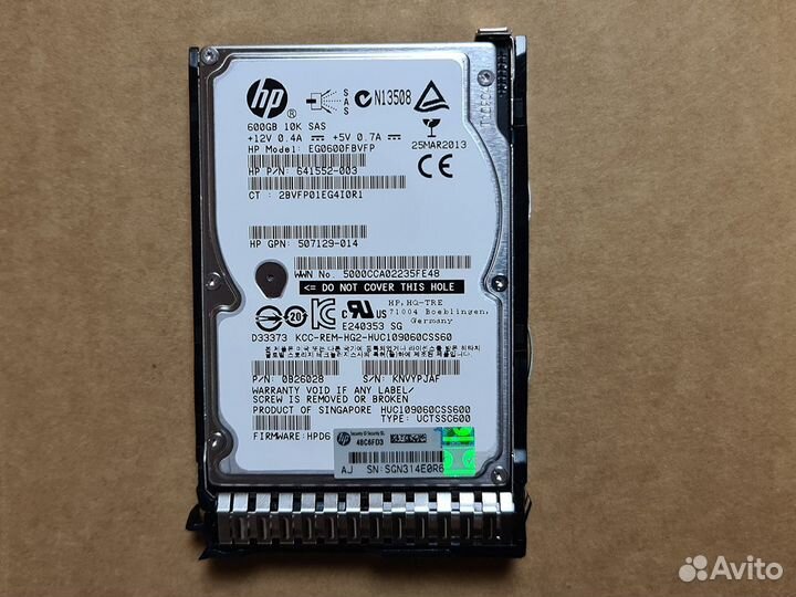 HP 600GB 10K 6G SAS 2.5