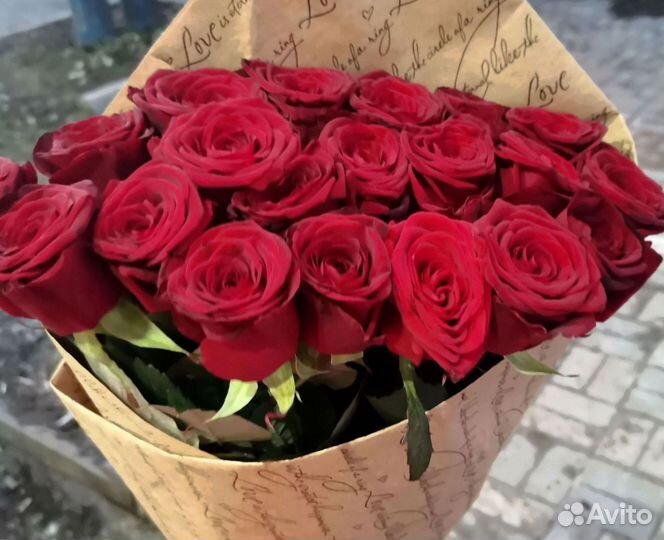 Розы с доставкой, букет роз 101