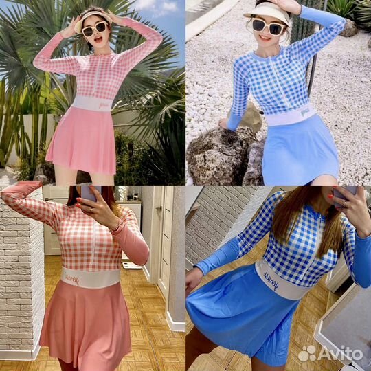 Купальник платье женский слитный с юбкой новый