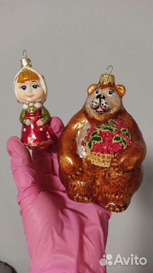 Набор елочных игрушек Irena Маша и медведь