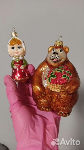 Набор елочных игрушек Irena Маша и медведь