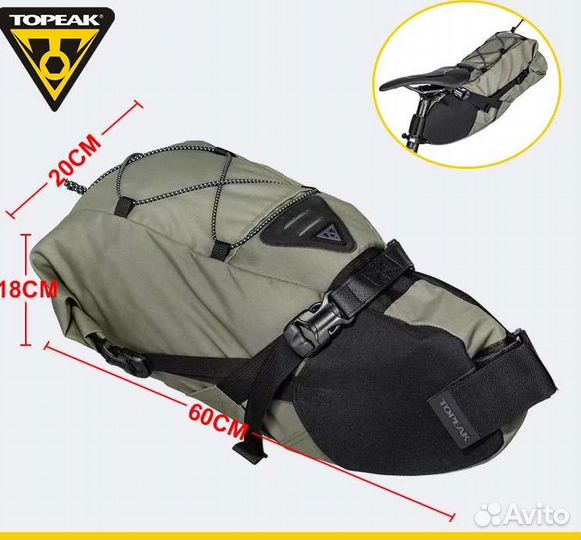 Сумка topeak велосумка 6l 8l 10l 15l midloader