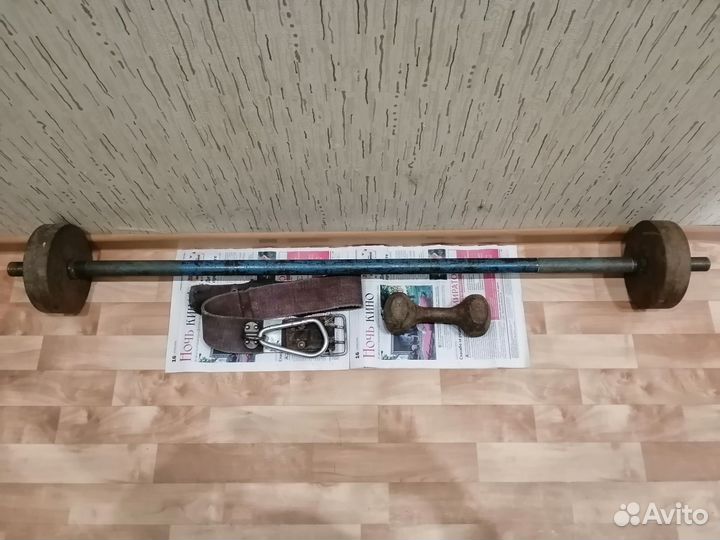 Штанга гриф блины бу