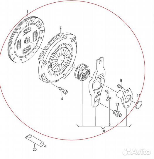 Комплект сцепления Skoda Rapid cwva 1.6 110HP 2016
