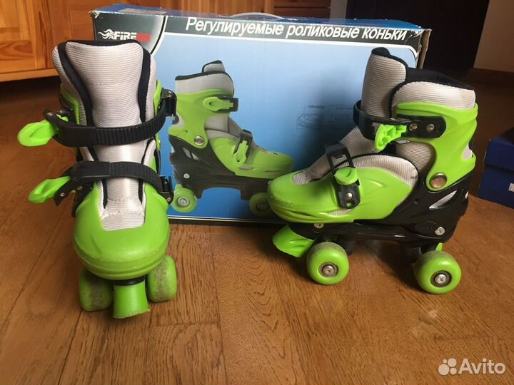 Роликовые коньки детские раздвижные размер 31-34