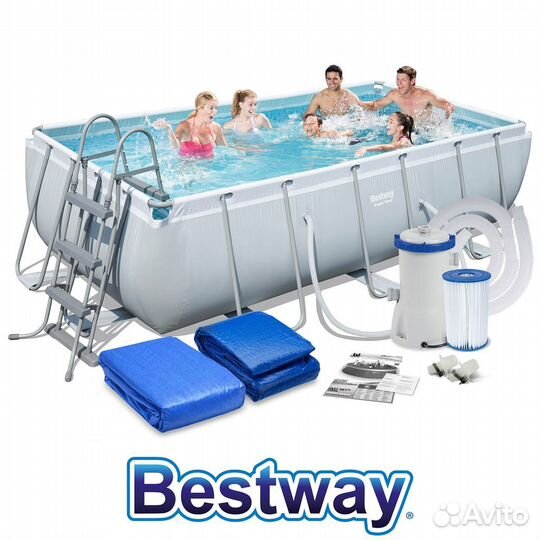 Каркасный бассейн 412х201х122