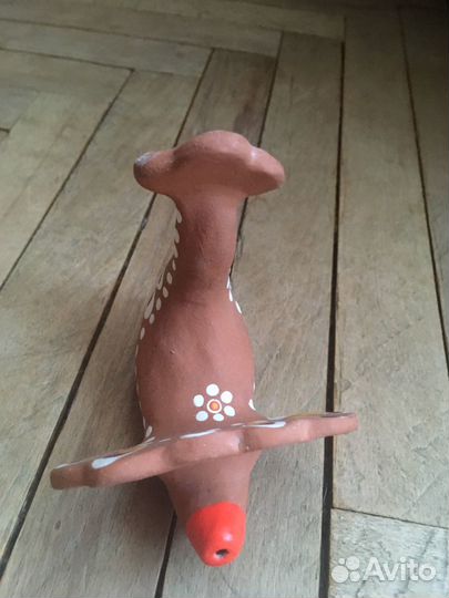 Дымковская игрушка Птица-свисток