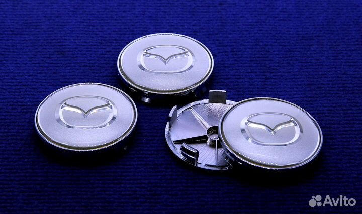 Комплект колпачков неоригинального диска Mazda сер
