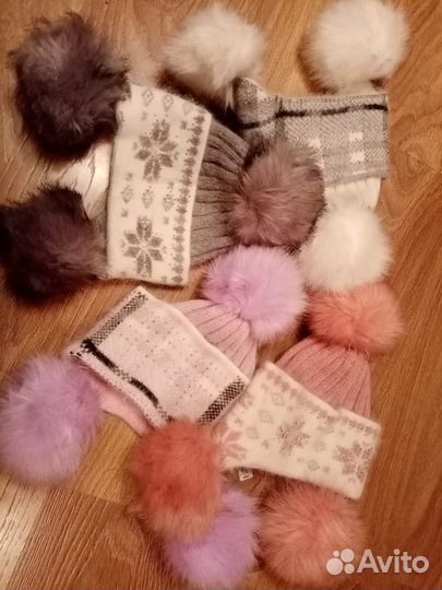 Шапка детская для девочки зимняя