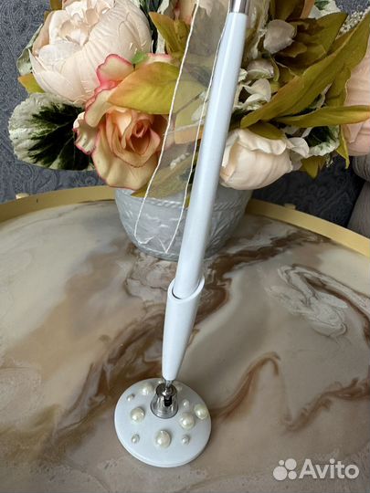 Ручка с пером на свадьбу