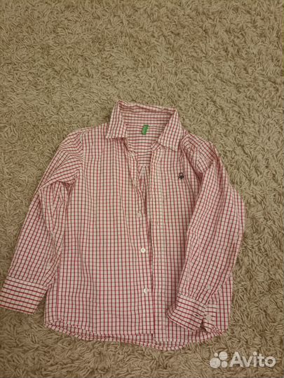 Рубашка 128-134 для мальчика benetton