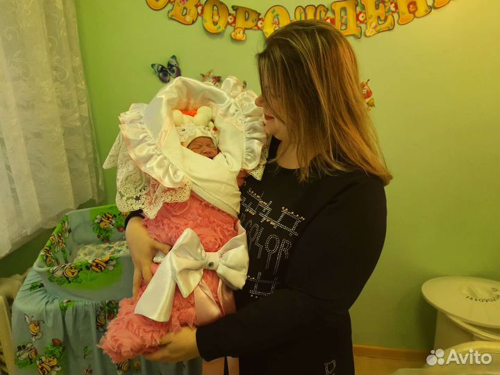 Конверт на выписку для девочки демисезонный